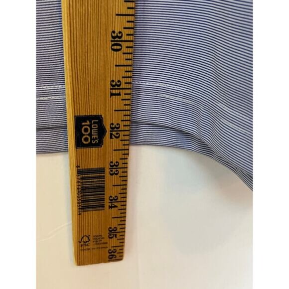 Donald Ross Men L Short Sleeve Golf Polo Blue/White Pinstripe NWT - Picture 7 of 8